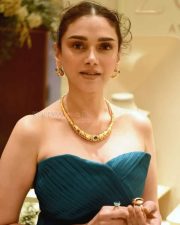 Aditi Rao Hydari in a Strapless Olive Green Dress Picture 01
