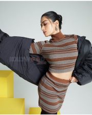 Adorable Actress Rashmika Mandanna in an Oversized Black Puff Jacket with Chic Top and Skirt with Black Leggings Photos 09 Adorable Actress Rashmika Mandanna in an Oversized Black Puff Jacket with Chic Top and Skirt with Black Leggings Photos 09