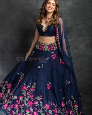 Akelli Actress Nushrat Bharucha in a Flowery Lehenga Photo 01