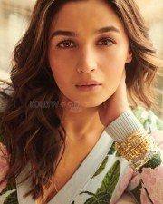 Alia Bhatt in a Floral Cardigan Set Photos 02