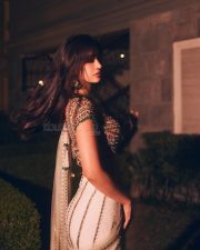 Alluring Actress Disha Patani in a Cream Saree Editorial Photos 02