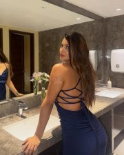 Alluring Actress Yashika Aannand in a navy strappy crop top photos 04 Alluring Actress Yashika Aannand in a navy strappy crop top photos 04