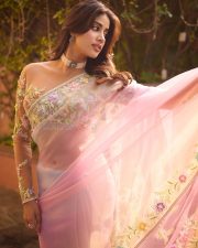 Alluring Jahnvi Kapoor in a Pastel Sheer Saree Pictures 01