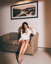 Alluring Raashii Khanna Cleavage in a White Plunge Neck Blazer Dress Photos 03 Alluring Raashii Khanna Cleavage in a White Plunge Neck Blazer Dress Photos 03