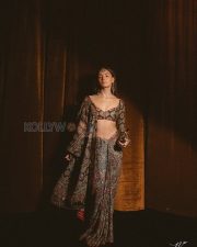 Alpha Actress Alia Bhatt in a Dark multicolor embroidered saree Photos 04