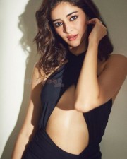 Ananya Panday in Bold Hot Black Dress Photos 01