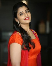 Anchor Shyamala Red Dress Photoshoot Stills