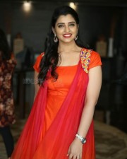 Anchor Shyamala Red Dress Photoshoot Stills