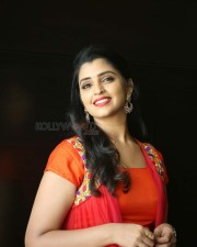 Anchor Shyamala Red Dress Photoshoot Stills