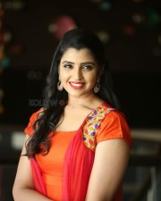 Anchor Shyamala Red Dress Photoshoot Stills