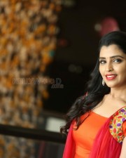 Anchor Shyamala Red Dress Photoshoot Stills