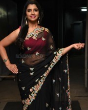 Anchor Shyamala in Black Saree Photos