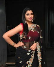 Anchor Shyamala in Black Saree Photos