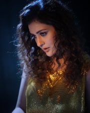 Angel Heroine Payal Rajput in a Golden Dress Pictures 01