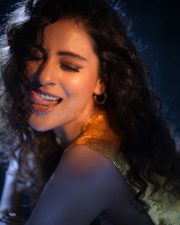 Angel Heroine Payal Rajput in a Golden Dress Pictures 02