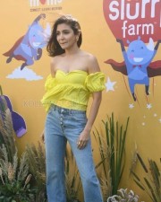 Anushka Sharma Sexy in Yellow at Slurp Farm Event Photos 02