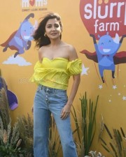 Anushka Sharma Sexy in Yellow at Slurp Farm Event Photos 04