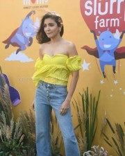 Anushka Sharma Sexy in Yellow at Slurp Farm Event Photos 06
