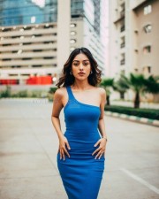Attractive Anu Emmanuel in a Blue Dress Photoshoot Stills 02