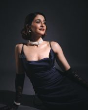 Attractive Regina Cassandra in a Stylish Black Long Dress with Lace Gloves Photos 02