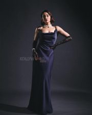 Attractive Regina Cassandra in a Stylish Black Long Dress with Lace Gloves Photos 04