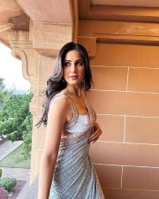 Beautiful Actress Katrina Kaif Sexy Saree Stills 03