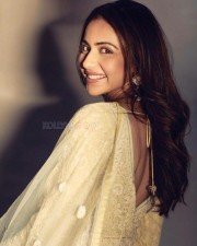 Beautiful Actress Rakul Preet Singh in a White Dress Photoshoot Pictures 01