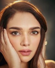 Beautiful Aditi Rao Hydari in a Black Off Shoulder Co Ord Dress Pictures 02