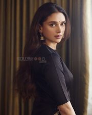 Beautiful Aditi Rao Hydari in a Black Silk Kurta and Sharara Pictures 04