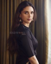 Beautiful Aditi Rao Hydari in a Black Silk Kurta and Sharara Pictures 05