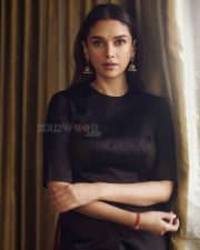 Beautiful Aditi Rao Hydari in a Black Silk Kurta and Sharara Pictures 08