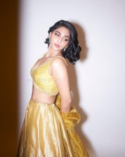 Beautiful Aishwarya Lekshmi in a Yellow Lehenga Pictures 06