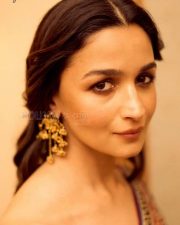 Beautiful Alia Bhatt in a Printed Saree at JOY Awards Photos 02