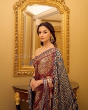 Beautiful Alia Bhatt in a Printed Saree at JOY Awards Photos 03