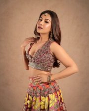 Beautiful Catherine Tresa in an Embroidered Plunge Neckline Lehenga Photos 04