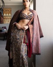 Beautiful Janhvi Kapoor in a Custom Kashmiri Saree with a Backless Blouse Photos 01