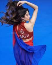 Beautiful Janhvi Kapoor in a Manish Malhotra Two Toned Cricket Themed Saree with a Sleeveless Blouse Pictures 06 Beautiful Janhvi Kapoor in a Manish Malhotra Two Toned Cricket Themed Saree with a Sleeveless Blouse Pictures 06