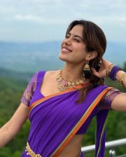 Beautiful Janhvi Kapoor in a Purple Half Saree Photos 01 Beautiful Janhvi Kapoor in a Purple Half Saree Photos 01