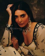 Beautiful Karishma Tanna in a Black and White Embroidered Lehenga Photos 02