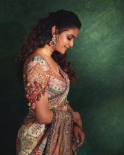 Beautiful Keerthy Suresh in a Multicolored Phulkari Inspired Saree Photos 02 Beautiful Keerthy Suresh in a Multicolored Phulkari Inspired Saree Photos 02