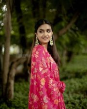 Beautiful Keerthy Suresh in a Red Salwar Photos 04