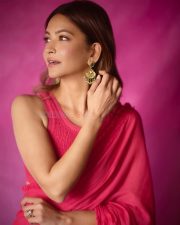 Beautiful Kriti Kharbanda in a Pink Saree at Waves Summit 2025 Photos 03