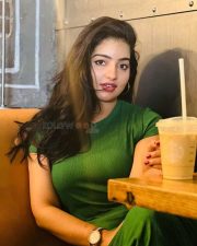 Beautiful MaIavika Menon in a Green Top Photos 03