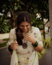 Beautiful Manjima Mohan Onam Saree Photos 03