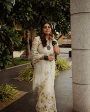 Beautiful Manjima Mohan Onam Saree Photos 09