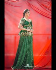 Beautiful Nidhhi Agerwal in a Printed Embroidered Velvet Peplum Sharara Set Photos 03