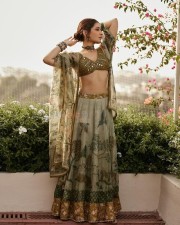 Beautiful Raashi Khanna in a Green Lehenga Pictures 05