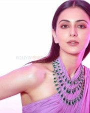 Beautiful Rakul Preet Singh Sexy Pink Dress Photos