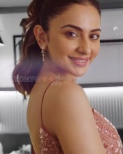 Beautiful Rakul Preet Singh in a Pink Jeweled Dress Photos 01