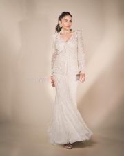 Beautiful Rakul Preet Singh in a White and Gold Sharara set Photos 01